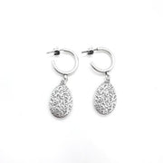 Silber Ohrringe mit Blumenmuster - Floral Ohrringe KOOMPLIMENTS