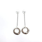 Silber Ohrringe mit Kette und Anhänger - Cadena Ohrringe KOOMPLIMENTS