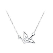 Silber Origami Vogel Halskette KOOMPLIMENTS