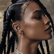 Silber Piercing mit zeitlosem Design - ORING ECLIPTIC Ohrstecker KOOMPLIMENTS