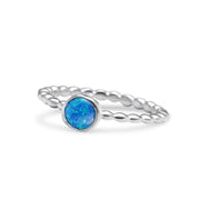 Silber Ring mit blauem Opal Ringe KOOMPLIMENTS