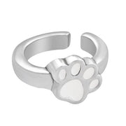 Silber Ring mit Pfoten Abdruck Ringe KOOMPLIMENTS
