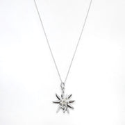 Silberhalskette mit Edelweiss Anhänger Halsketten KOOMPLIMENTS
