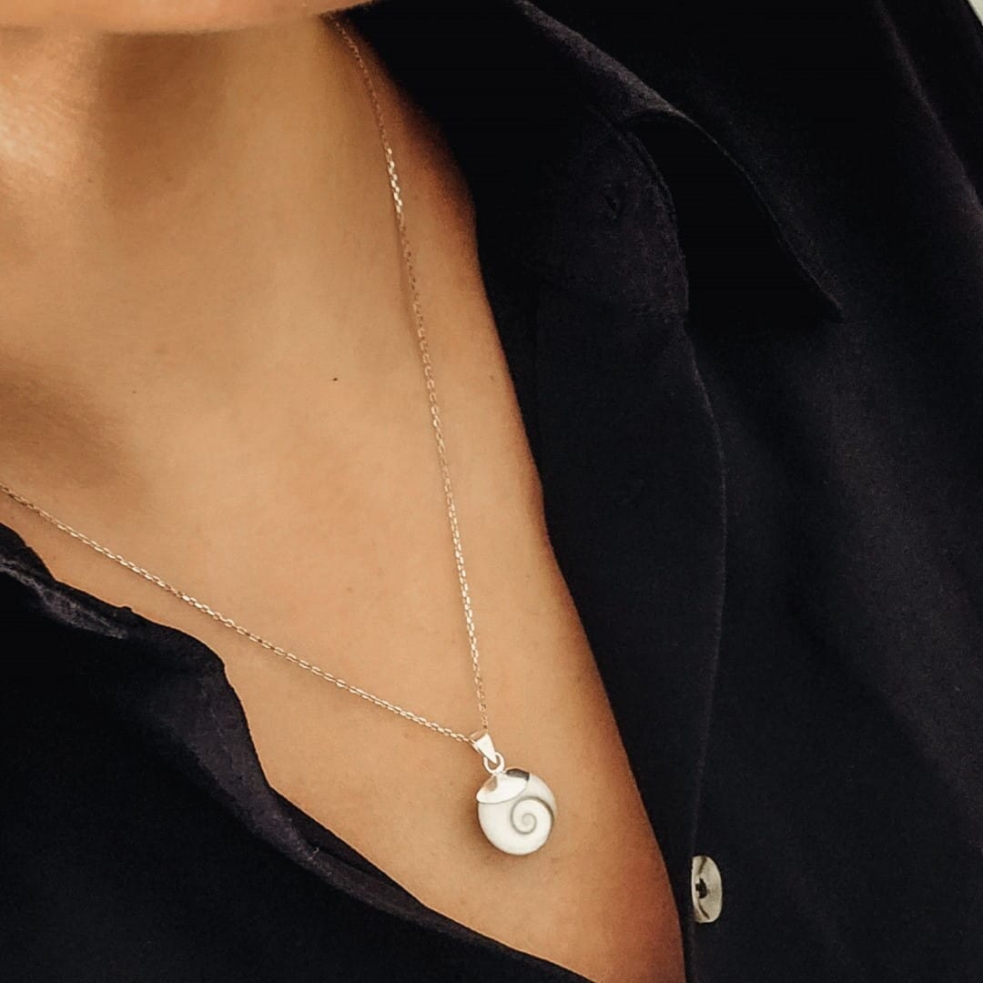 Silberkette mit Shiva Auge Halsketten KOOMPLIMENTS