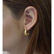 Silberne Creolen in Form eines Olivenblattes - Olive Leaf Silver Ohrringe KOOMPLIMENTS