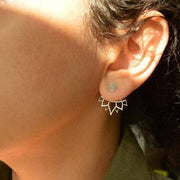 Silberne Ohrringe mit Lotusblumen Ohrringe KOOMPLIMENTS