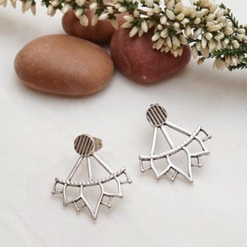 Silberne Ohrringe mit Lotusblumen Ohrringe KOOMPLIMENTS