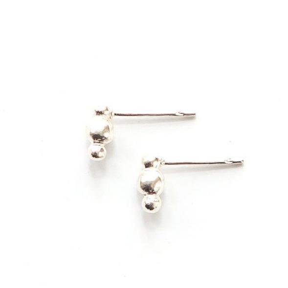 Silberne Ohrstecker - Ping Pong Ohrstecker KOOMPLIMENTS