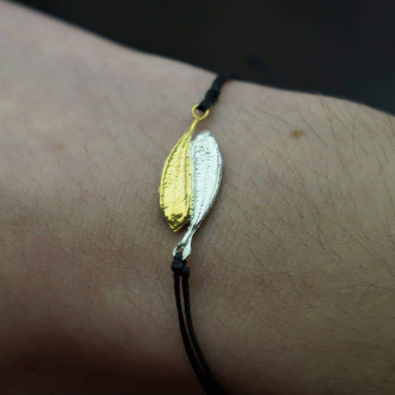 Silbernes verstellbares Paracord-Armband - Yin Yang Armband KOOMPLIMENTS