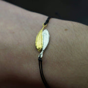 Silbernes verstellbares Paracord-Armband - Yin Yang Armband KOOMPLIMENTS