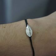 Silbernes verstellbares Rosenblatt-Armband - Real Rose Leaf Armband KOOMPLIMENTS