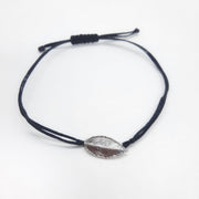 Silbernes verstellbares Rosenblatt-Armband - Real Rose Leaf Armband KOOMPLIMENTS