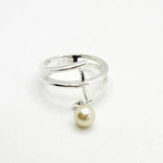 Silberring mit Charm-Anhänger - Perle Ringe KOOMPLIMENTS