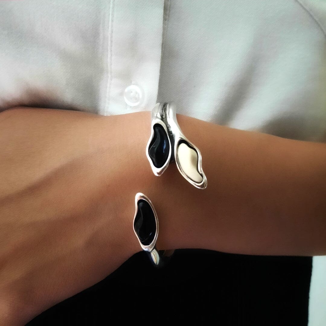 Silberspange mit 2 Farben - ASTEROID Armband KOOMPLIMENTS