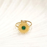 Spitzstern Ring mit Malachit - EMMA Ringe KOOMPLIMENTS