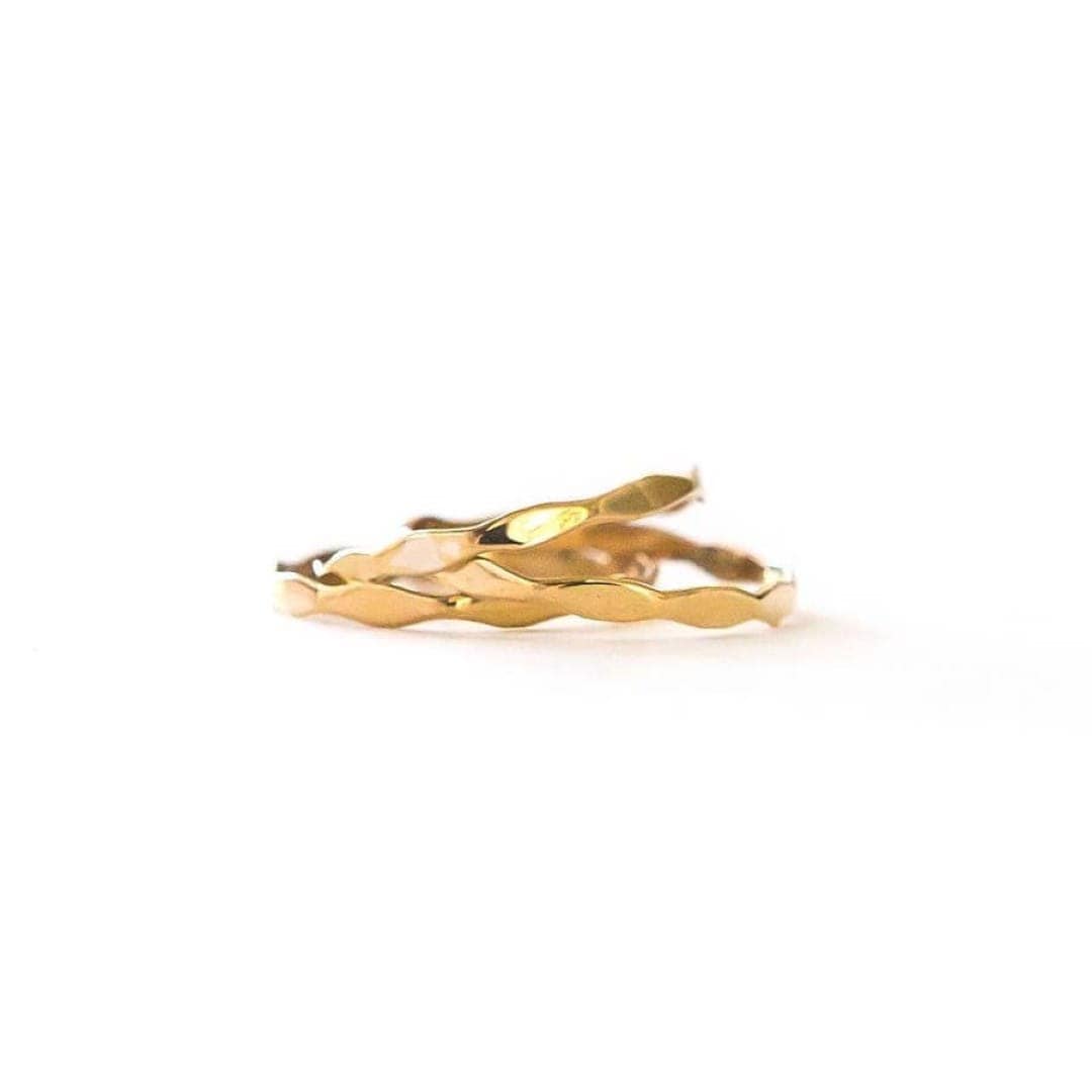 Stapelring aus Messing - Wellen Ringe KOOMPLIMENTS