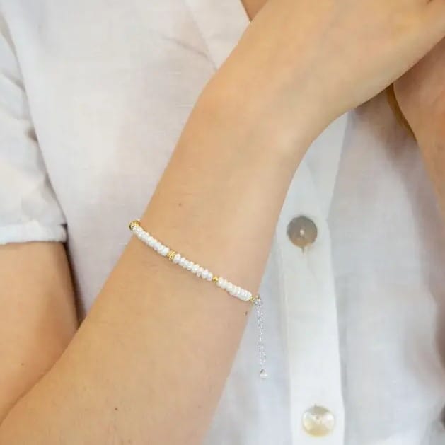 Süßwasserperlen-Armband mit vergoldeter Perle Armband KOOMPLIMENTS
