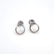 Swarovski Kristall Ohrstecker mit Ring - Shine White Cercle Ohrstecker KOOMPLIMENTS