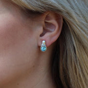 Swarovski Kristall Ohrstecker Silber - Blue Shine Ohrstecker KOOMPLIMENTS