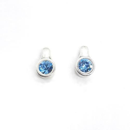 Swarovski Kristall Ohrstecker Silber - Blue Shine Ohrstecker KOOMPLIMENTS