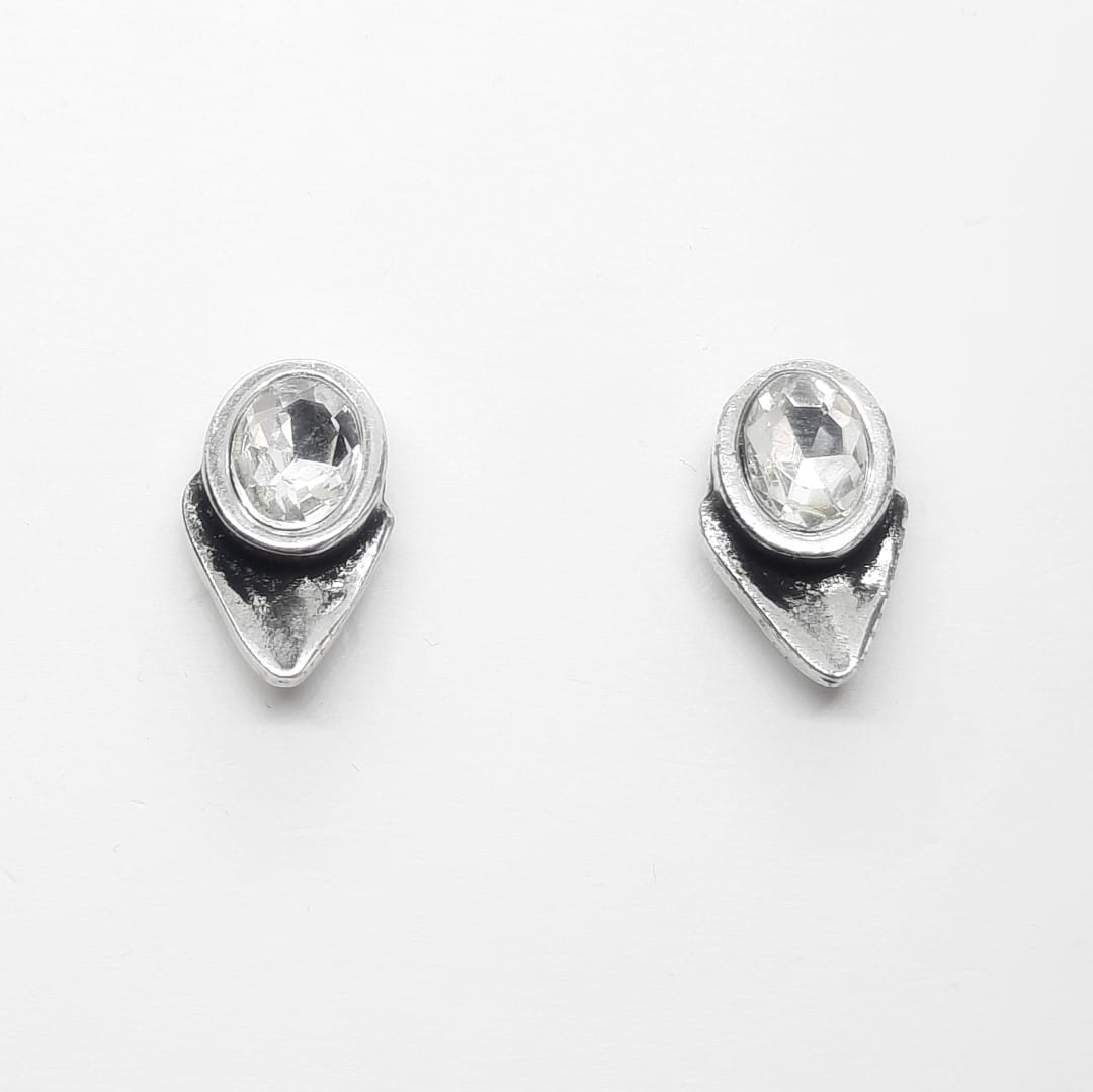 Swarovski Silber Ohrstecker mit Dreieck Ohrstecker KOOMPLIMENTS