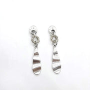 Trendige Silber Damen Ohrringe - Reliefs Ohrringe KOOMPLIMENTS