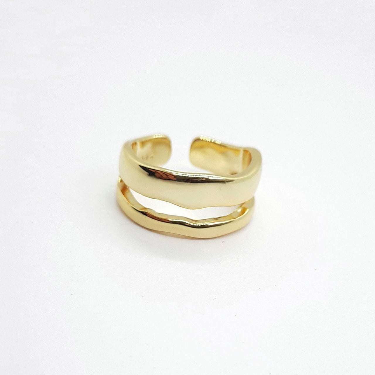 Trendiger Ring aus Silber vergoldet - Trend Gold Ringe KOOMPLIMENTS