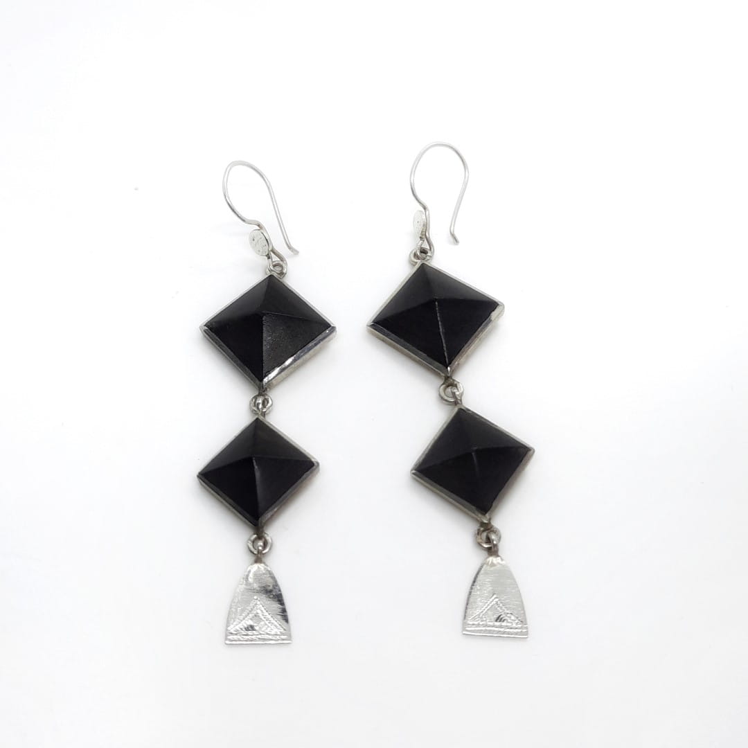 Tuareg Ohrringe aus Silber und Ebenholz Ohrringe KOOMPLIMENTS