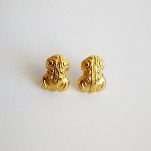 Vergoldete Frosch Ohrstecker für Frauen - Tayrona Ohrstecker KOOMPLIMENTS