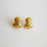 Vergoldete Frosch Ohrstecker für Frauen - Tayrona Ohrstecker KOOMPLIMENTS