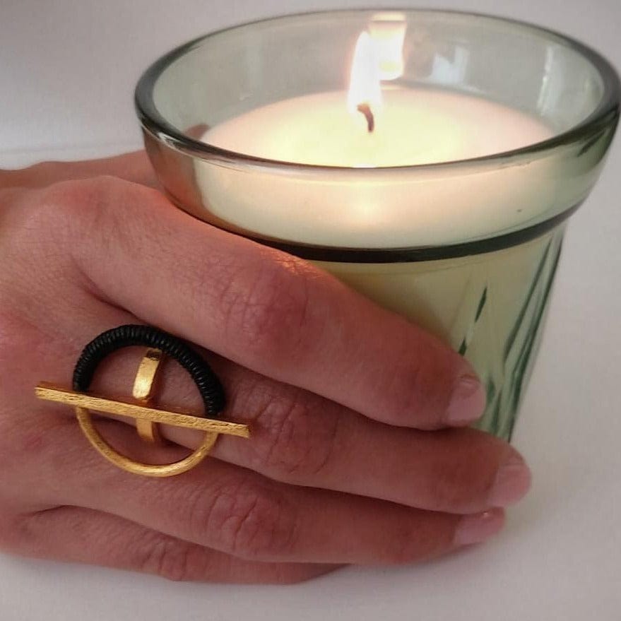 Vergoldeter Ethnischer Damen-Ring - Charambira Ringe KOOMPLIMENTS