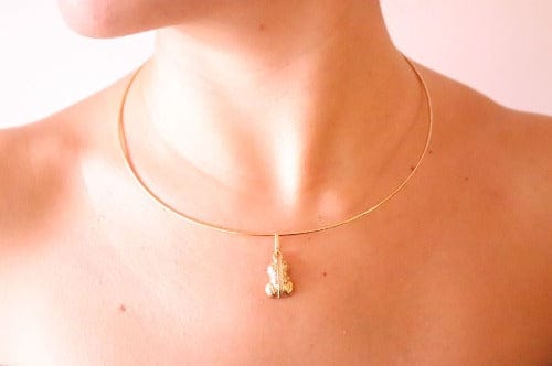 Vergoldeter Frosch Choker Halskette - Tayrona Halsketten KOOMPLIMENTS