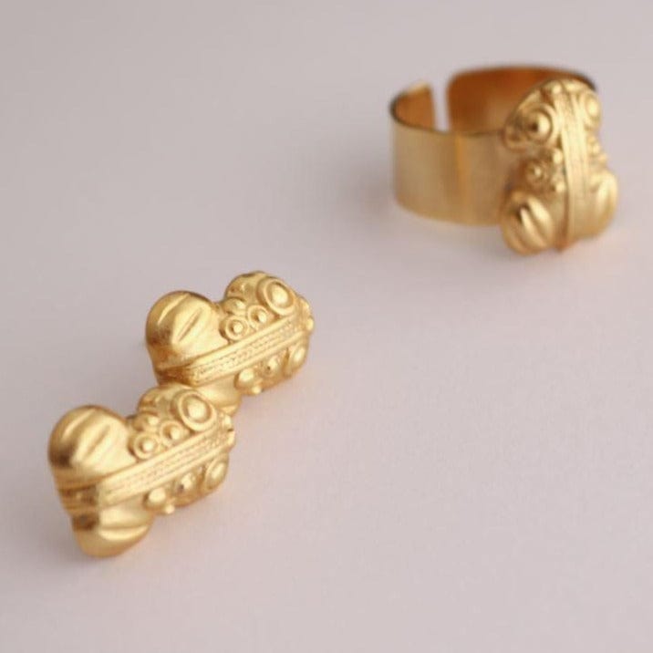 Vergoldeter Ring mit Frosch - Tayrona Ringe KOOMPLIMENTS
