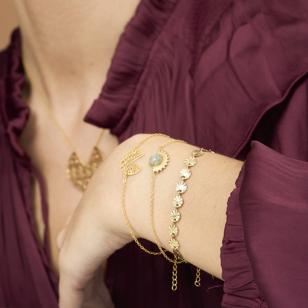 Vergoldetes Gold Armkette - ORA Armband KOOMPLIMENTS