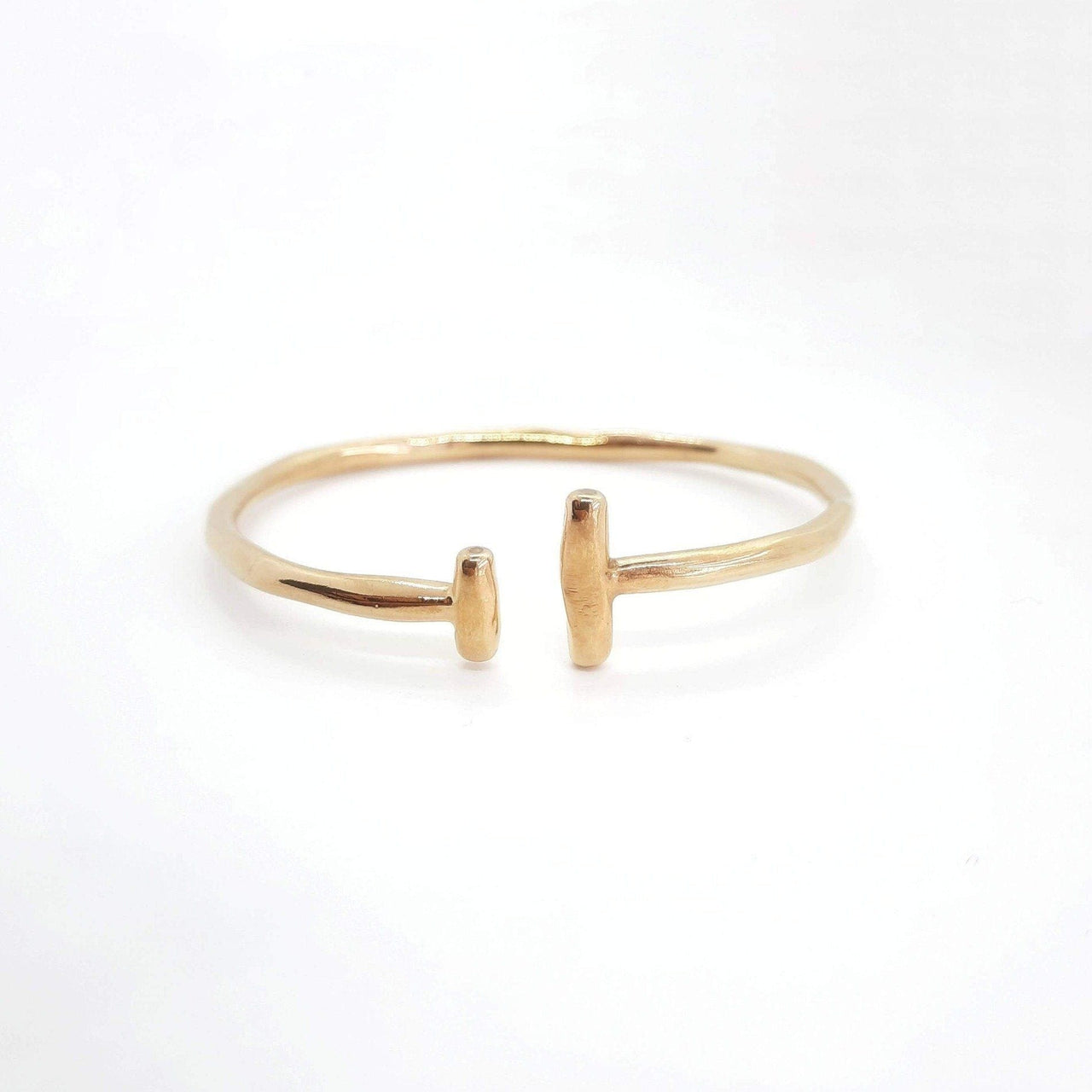 Verstellbarer Armreif - Linien - Gold Armband KOOMPLIMENTS