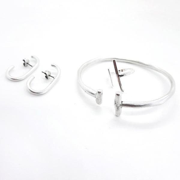 Verstellbarer Armreif - Linien Armband KOOMPLIMENTS