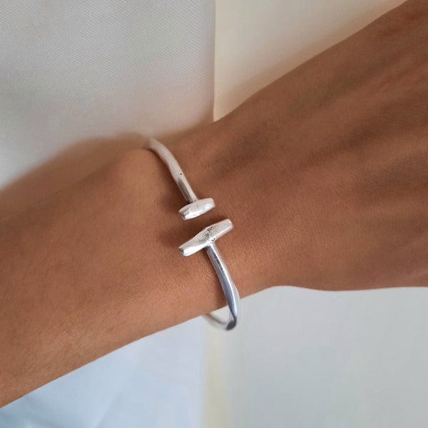 Verstellbarer Armreif - Linien Armband KOOMPLIMENTS