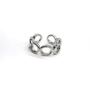 Verstellbarer Damen Ring Silber - Kreise Ringe KOOMPLIMENTS