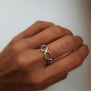 Verstellbarer Ring Silber - Kreise Ringe KOOMPLIMENTS
