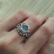 Vintage Labradorit Ring aus Silber - IRISIEREN Ringe KOOMPLIMENTS