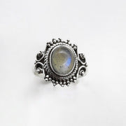 Vintage Labradorit Ring aus Silber - IRISIEREN Ringe KOOMPLIMENTS