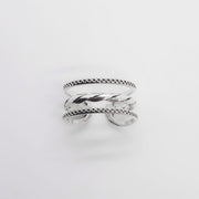 Vintage Ring aus Silber mit 3 Linien Ringe KOOMPLIMENTS