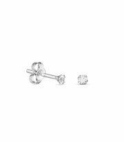 Zirkonia Ohrstecker Silber 925 kleine Runde - Verschiedene Größen Ohrstecker KOOMPLIMENTS