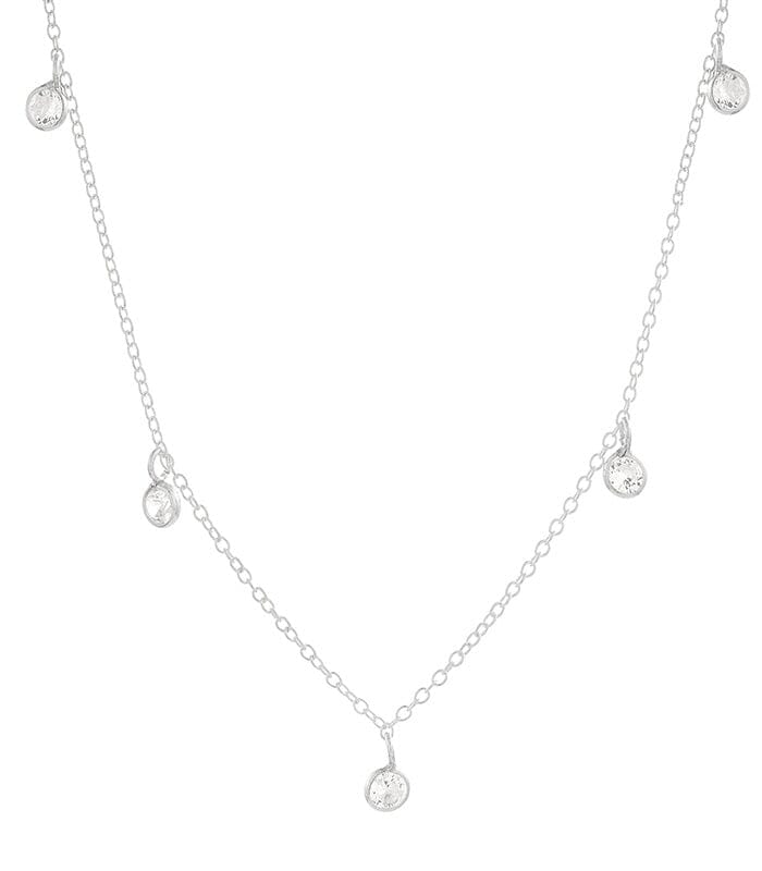 Zirkonia Silber Halskette - Zircon Halsketten KOOMPLIMENTS